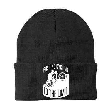 Pushing Cycling To The Limit Embroidered Beanie